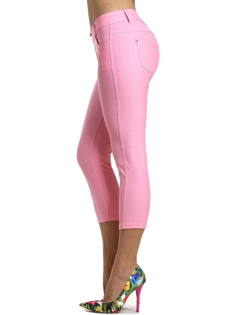 Slimming Jean Look Jeggings & Capri Tights - Stretchy Spandex Leggings, S-XXXL